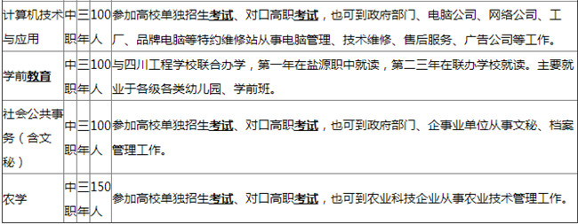 2025年盐源县职业技术中学校招生简章