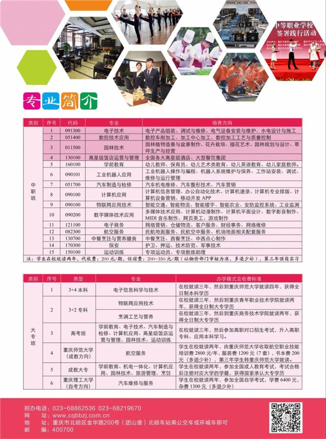 2025年重庆市北碚职业教育中心招生简章