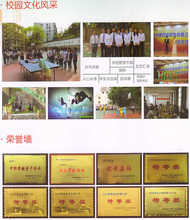 重庆医药经贸学校校园文化风采及荣誉