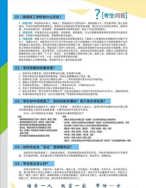 四川省达州市高级技工学校2025年招生简章（7）