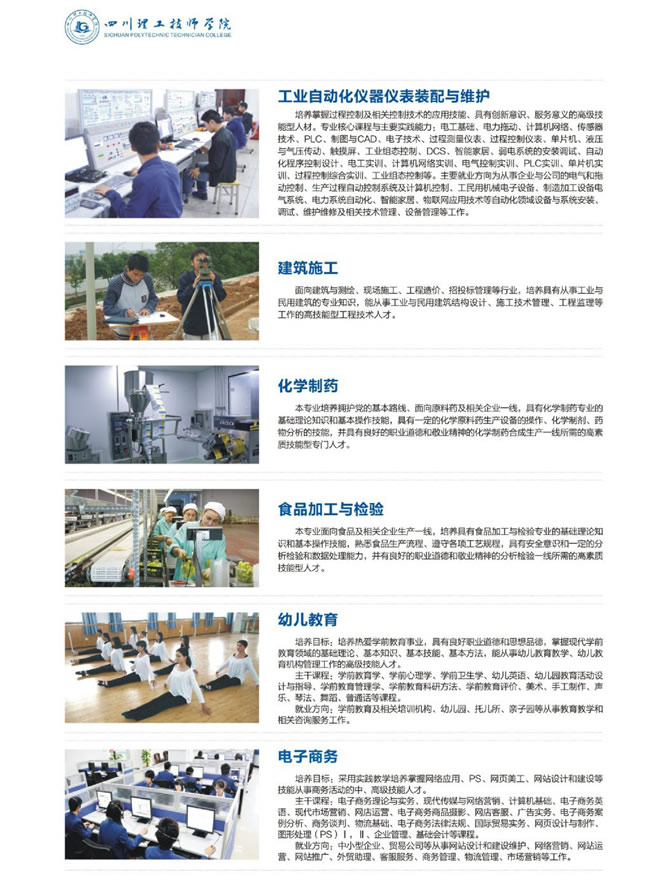 四川理工技师学院2025年专业详细介绍（2）