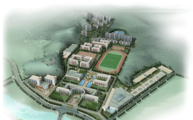 四川省张澜职业技术学校多扶校区鸟瞰图